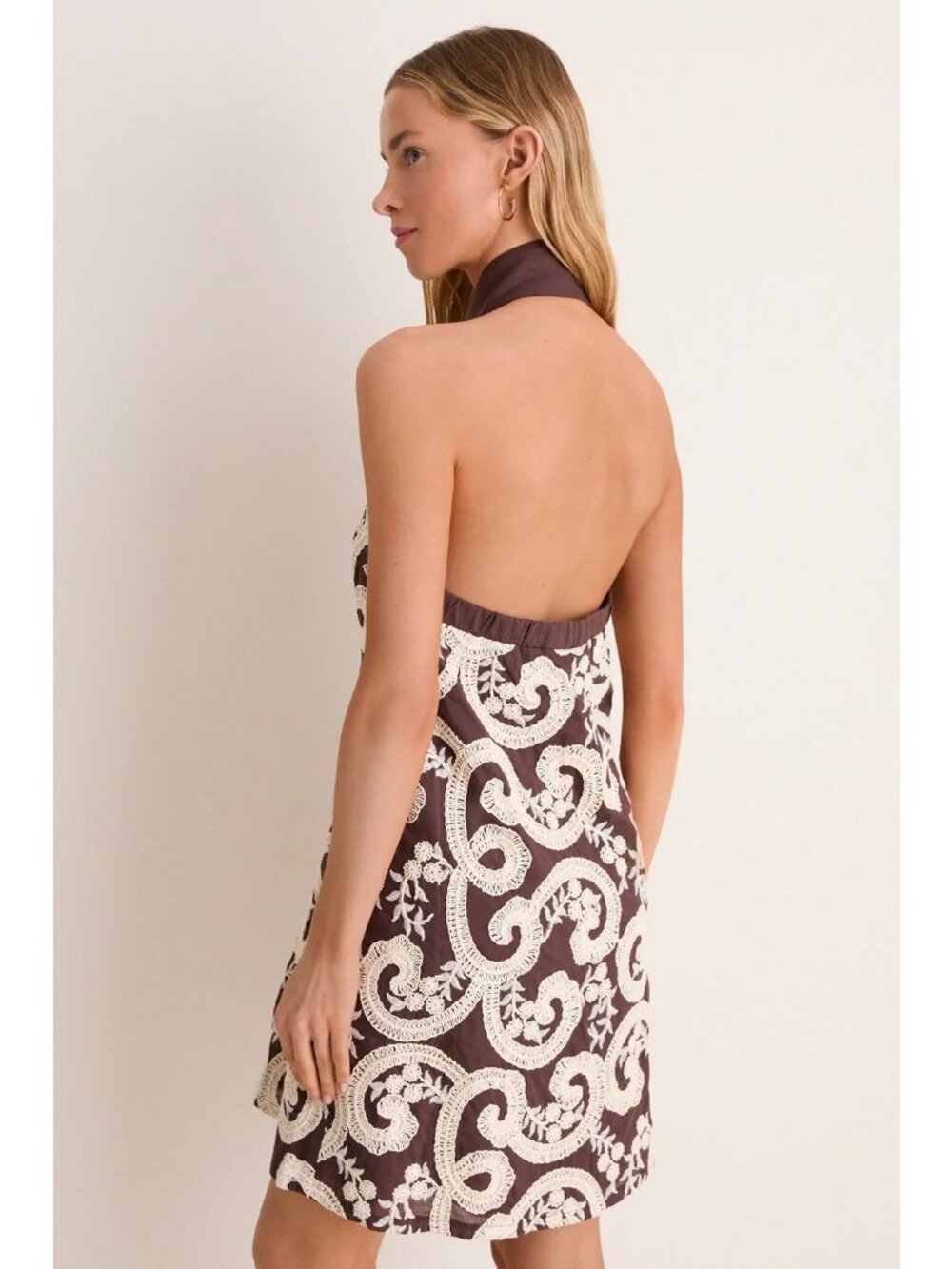 TUCKERNUCK Embroidered Jagger Mini Dress Cafe Scroll Size Small NWT - Picture 4 of 12